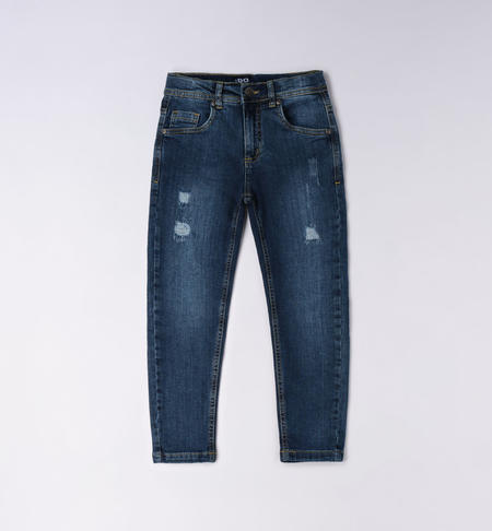 Boy's jeans with rips BLUE