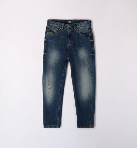 Jeans ragazzo modello relaxed da 8 a 16 anni  SOVRATINTO BEIGE-7180