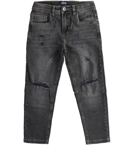 Boy ripped jeans  from 8 to 16 years by iDO GRIGIO SCURO-7993
