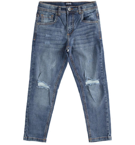 Boy ripped jeans  from 8 to 16 years by iDO STONE WASHED-7450