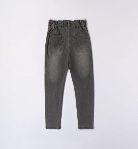 iDO high-waisted jeans for girls from 8 to 16 years GRIGIO CHIARO-7992