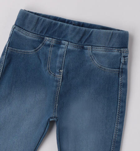 Jeggings per bambina  STONE WASHED CHIARO-7400
