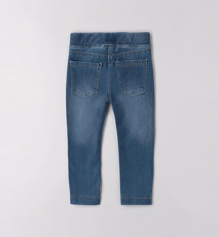 Jeggings per bambina  STONE WASHED CHIARO-7400