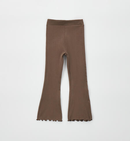 Leggings a zampa bambina MARRONE SCURO-0871