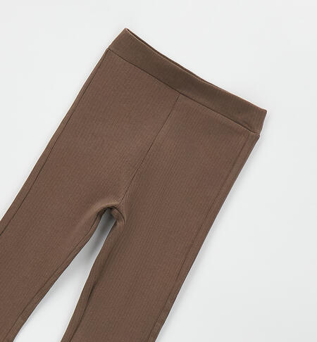 Leggings a zampa bambina MARRONE SCURO-0871