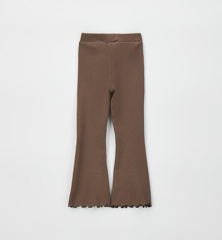 Leggings a zampa bambina MARRONE SCURO-0871