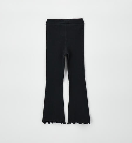Leggings a zampa bambina NERO-0658