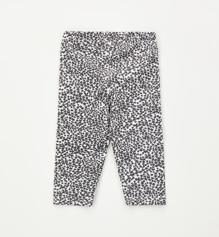 Girls' animal print leggings BIANCO-GRIGIO-6CAX