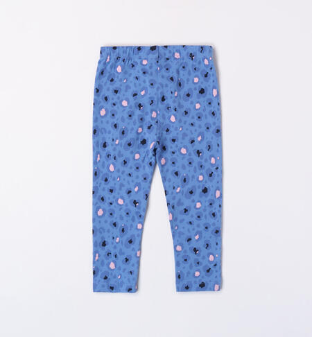 Leggings bambina animalier da 9 mesi a 8 anni iDO AZZURRO-ROSA-6K22