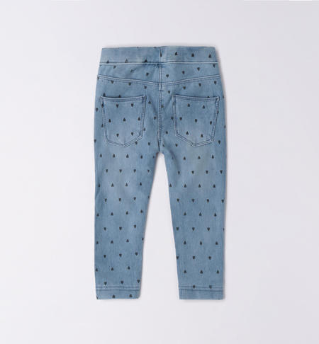 iDO heart design leggings for girls from 9 months to 8 years DENIM-BLU-6VE3