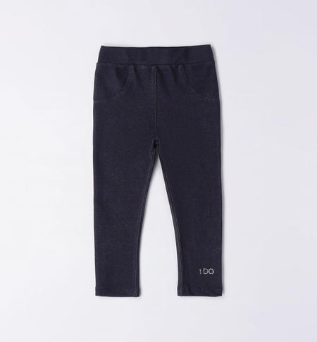 iDO denim effect leggings for girls from 9 months to 8 years NAVY-3854