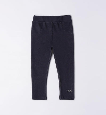 Leggings bambina effetto denim BLU