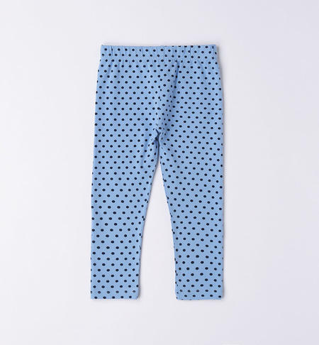 Girl's patterned leggings LIGHT BLUE