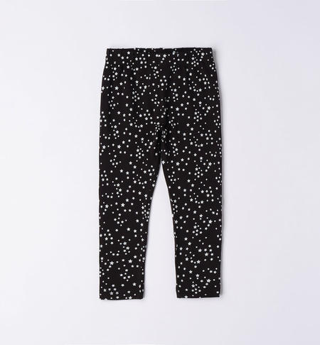 iDO patterned leggings for girls from 9 months to 8 years NERO-BIANCO-6VE5