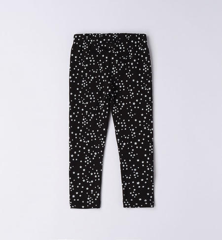 iDO patterned leggings for girls from 9 months to 8 years NERO-BIANCO-6VE5