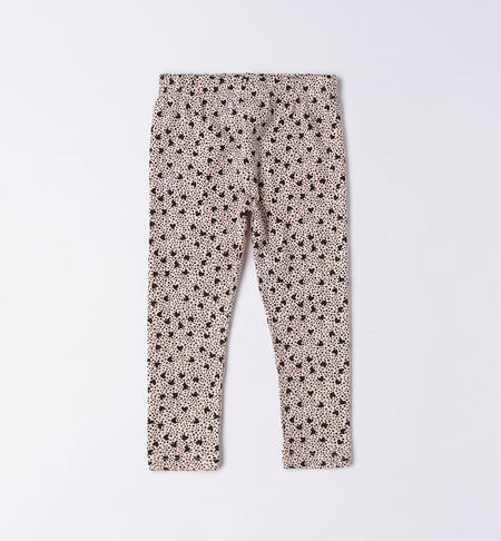 iDO patterned leggings for girls from 9 months to 8 years ROSA-NERO-6VB3