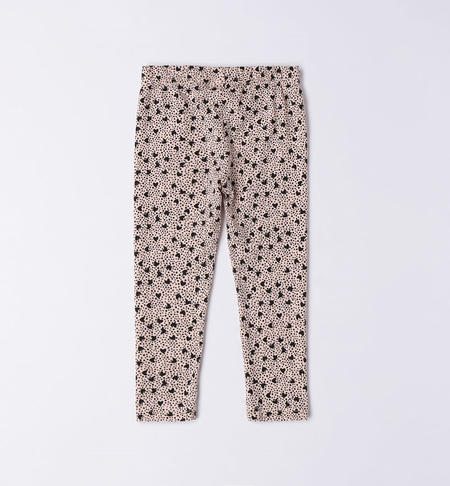 iDO patterned leggings for girls from 9 months to 8 years ROSA-NERO-6VB3
