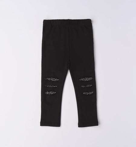 Leggings bambina glitter da 9 mesi a 8 anni iDO NERO-0658