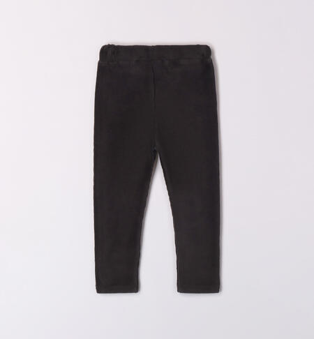 iDO chenille leggings for girls aged 9 months to 8 years NERO-0658