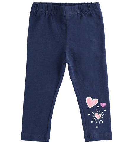 Cotton leggings for girls from 9 months to 8 years iDO NAVY-3854