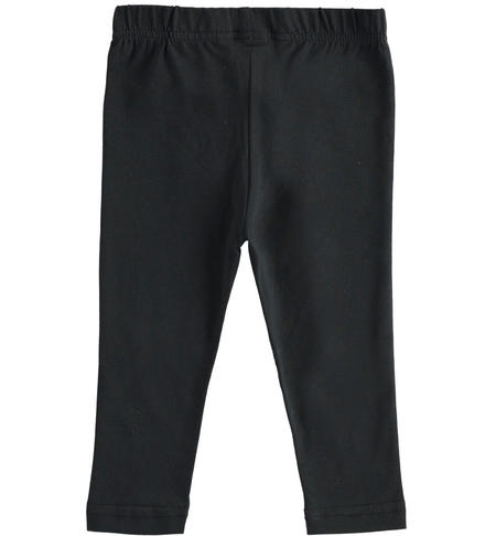 Leggings bambina in cotone - da 9 mesi a 8 anni iDO NERO-0658
