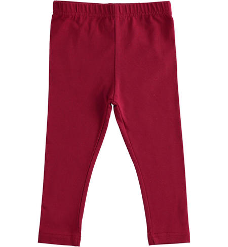 Stretch jersey leggings for girls from 9 month to 8 years iDO BORDEAUX-2537