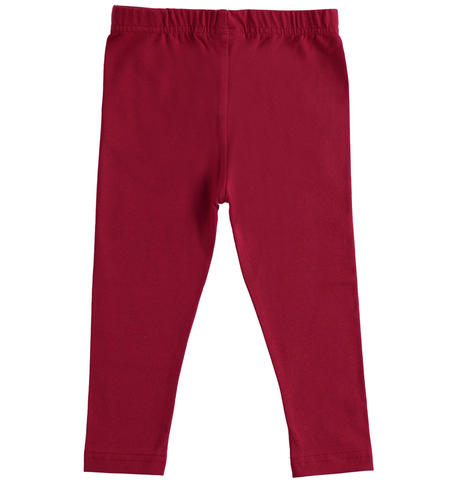 Stretch jersey leggings for girls from 9 month to 8 years iDO BORDEAUX-2537
