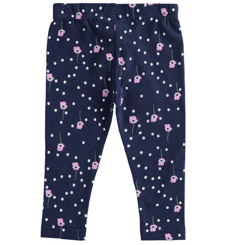 Winter leggings for girls from 9 months to 8 years iDO NAVY-ROSA-6UF2