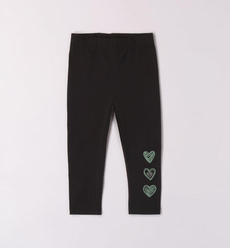 iDO black leggings for girls from 9 months to 8 years NERO-0658