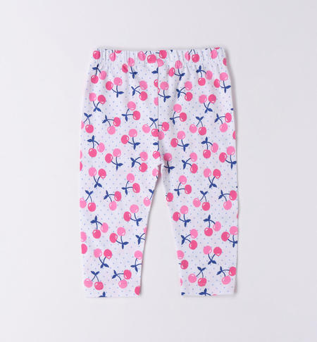 iDO leggings for girls in a variety of prints from 9 months to 8 years BIANCO-ROSA-6VF5