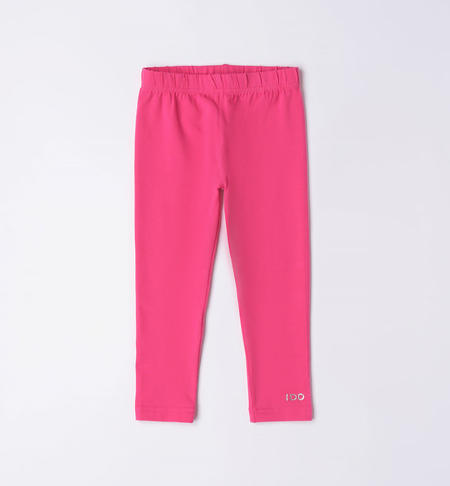 iDO plain-coloured leggings for girls from 9 months to 8 years FUXIA-2437