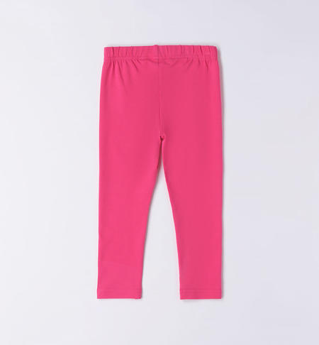iDO plain-coloured leggings for girls from 9 months to 8 years FUXIA-2437