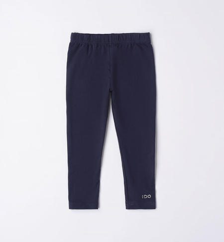 iDO plain-coloured leggings for girls from 9 months to 8 years NAVY-3854