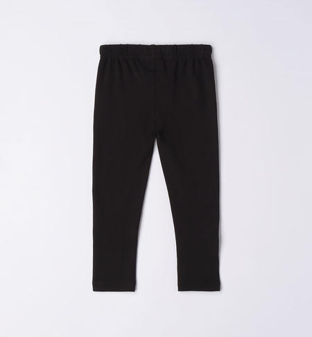 Leggings bambina tinta unita da 9 mesi a 8 anni iDO NERO-0658