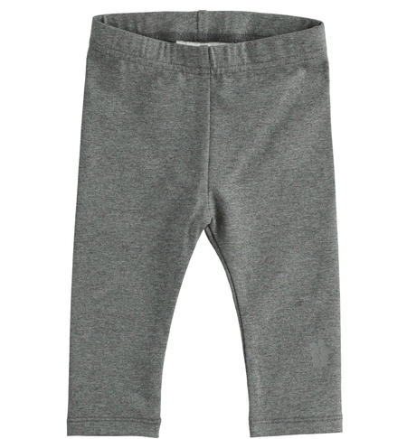 Leggings bimba in jersey stretch - da 1 a 24 mesi iDO GRIGIO MELANGE-ALLOVER SILVER GLITTER-6X78