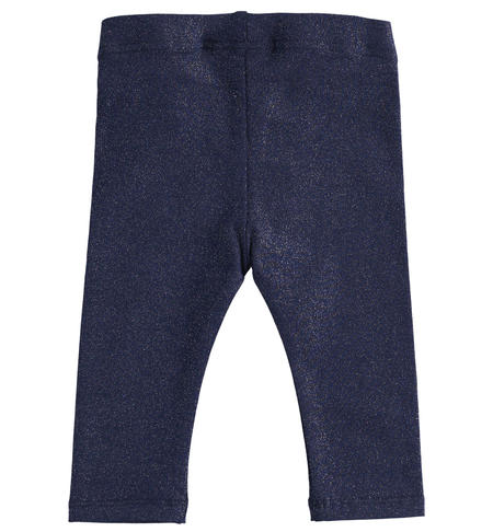 Leggings bimba in jersey stretch - da 1 a 24 mesi iDO NAVY-SILVER GLITTER-6X05