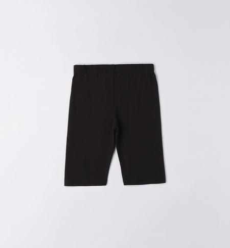 Leggings corto ragazza da 8 a 16 anni iDO NERO-0658