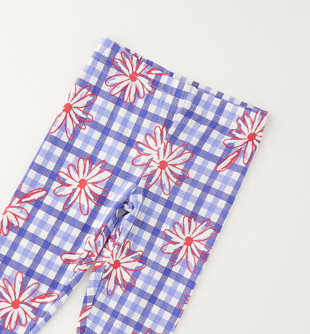 Girls' leggings AZZURRO-FUCSIA-6CAW