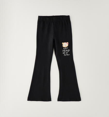 Leggings da bambina NERO