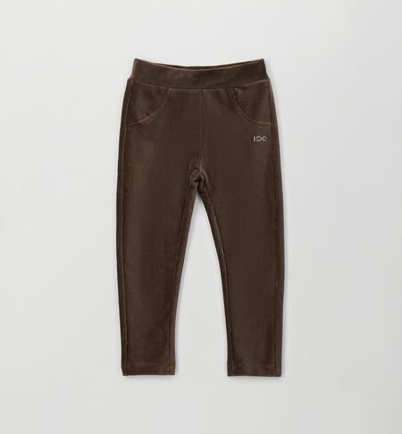 iDO leggings for girls MARRONE SCURO-0871
