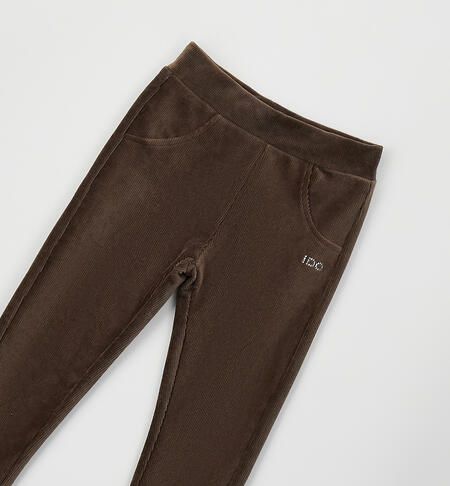 iDO leggings for girls MARRONE SCURO-0871