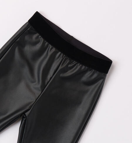 iDO shiny leggings for girls from 9 months to 8 years NERO-0658