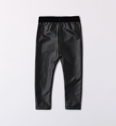 iDO shiny leggings for girls from 9 months to 8 years NERO-0658