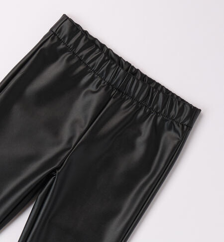 iDO shiny leggings for girls from 8 to 16 years NERO-0658