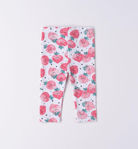 Leggings neonata fragoline da 1 a 24 mesi iDO BIANCO-FUCSIA-6V27