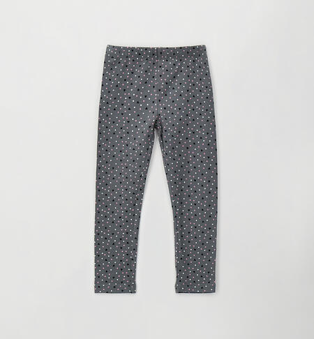 Leggings per bambina GRIGIO-ROSA-6CEY
