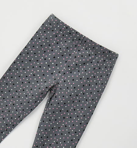 Leggings per bambina GRIGIO-ROSA-6CEY