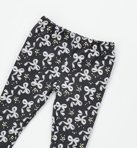 Leggings per bambina iDO ANTRACITE-BIANCO-6CAR