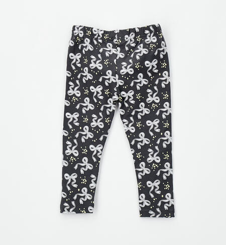 Leggings per bambina iDO ANTRACITE-BIANCO-6CAR