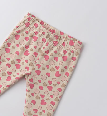Leggings per neonata BEIGE-ROSA-6BSG